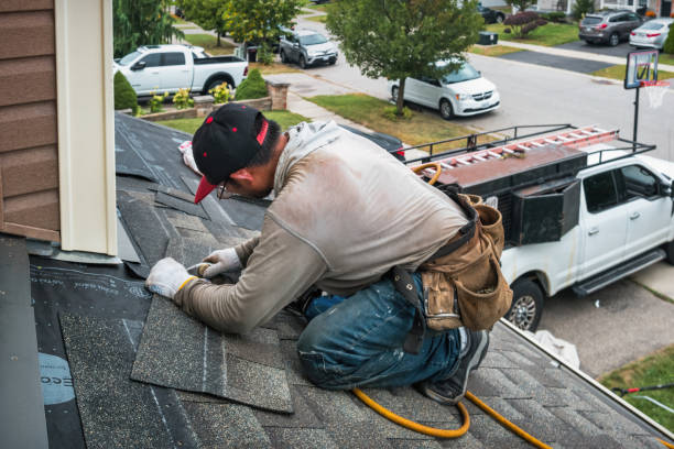 Professional Roof Replacement technician working in Port Sanilac, MI